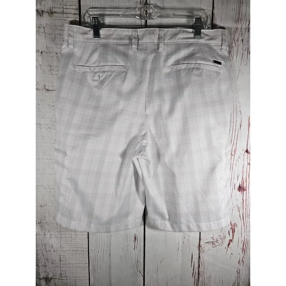 GREG NORMAN for Tasso Elba Mens Golf‎ Shorts Size 34 White Outdoors Zip Pocket